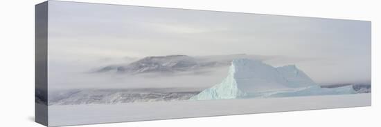 Icebergs in front of Storen Island, Uummannaq fjord system during winter. Greenland-Martin Zwick-Stretched Canvas