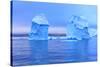 Icebergs in Front of the Fishing Town Ilulissat in Greenland-Lee Jorgensen-Stretched Canvas