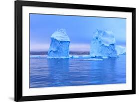 Icebergs in Front of the Fishing Town Ilulissat in Greenland-Lee Jorgensen-Framed Photographic Print