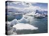 Icebergs in Glacial Lagoon at Jokulsarlon, Iceland, Polar Regions-Lee Frost-Stretched Canvas