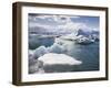 Icebergs in Glacial Lagoon at Jokulsarlon, Iceland, Polar Regions-Lee Frost-Framed Photographic Print