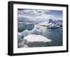 Icebergs in Glacial Lagoon at Jokulsarlon, Iceland, Polar Regions-Lee Frost-Framed Photographic Print