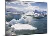 Icebergs in Glacial Lagoon at Jokulsarlon, Iceland, Polar Regions-Lee Frost-Mounted Photographic Print