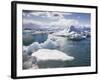 Icebergs in Glacial Lagoon at Jokulsarlon, Iceland, Polar Regions-Lee Frost-Framed Photographic Print