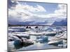 Icebergs in Glacial Lagoon at Jokulsarlon, Iceland, Polar Regions-Lee Frost-Mounted Photographic Print