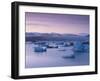 Icebergs in Jokulsarlon Glacial Lagoon, at Dusk-Patrick Dieudonne-Framed Photographic Print