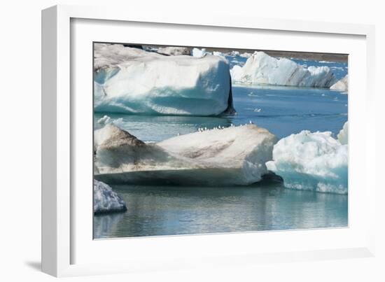 Icebergs in Jokulsarlon Glacial Lagoon, Iceland-Keren Su-Framed Photographic Print