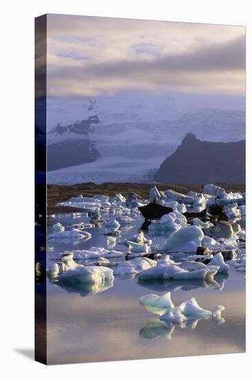 Icebergs in Jokulsarlon Lagoon-Paul Souders-Stretched Canvas