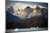 Icebergs in Lago Grey in the Torres Del Paine National Park, Patagonia, Chile-Jay Goodrich-Mounted Photographic Print