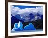 Icebergs in Lake Grey and Mountains of the Macizo Paine Massif, Patagonia, Chile-Richard I'Anson-Framed Photographic Print