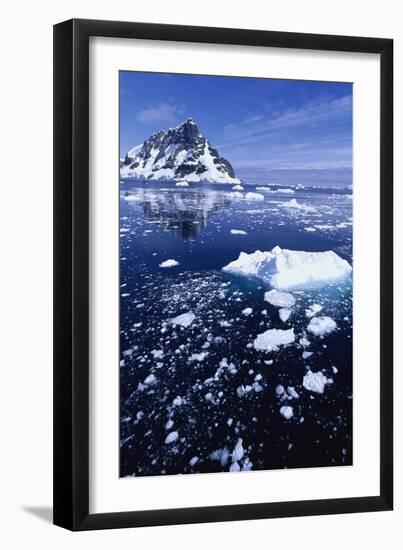 Icebergs in Lemaire Channel-Paul Souders-Framed Premium Photographic Print