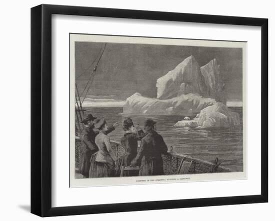 Icebergs in the Atlantic, Sighting a Castaway-null-Framed Giclee Print