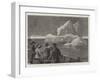 Icebergs in the Atlantic, Sighting a Castaway-null-Framed Giclee Print