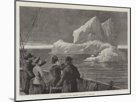 Icebergs in the Atlantic, Sighting a Castaway-null-Mounted Giclee Print