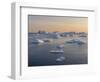 Icebergs in the Disko Bay. Inuit village Oqaatsut located in Greenland-Martin Zwick-Framed Photographic Print