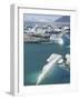 Icebergs in the Glacial Melt Water Lagoon at Jokulsarlon, Iceland, Polar Regions-Neale Clarke-Framed Photographic Print