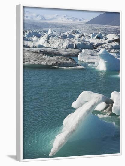 Icebergs in the Glacial Melt Water Lagoon at Jokulsarlon, Iceland, Polar Regions-Neale Clarke-Framed Photographic Print