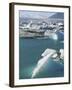 Icebergs in the Glacial Melt Water Lagoon at Jokulsarlon, Iceland, Polar Regions-Neale Clarke-Framed Photographic Print