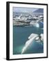 Icebergs in the Glacial Melt Water Lagoon at Jokulsarlon, Iceland, Polar Regions-Neale Clarke-Framed Photographic Print