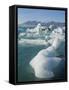 Icebergs in the Glacial Melt Water Lagoon, Jokulsarlon Breidamerkurjokull, South Area, Iceland-Neale Clarke-Framed Stretched Canvas