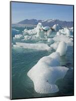 Icebergs in the Glacial Melt Water Lagoon, Jokulsarlon Breidamerkurjokull, South Area, Iceland-Neale Clarke-Mounted Photographic Print