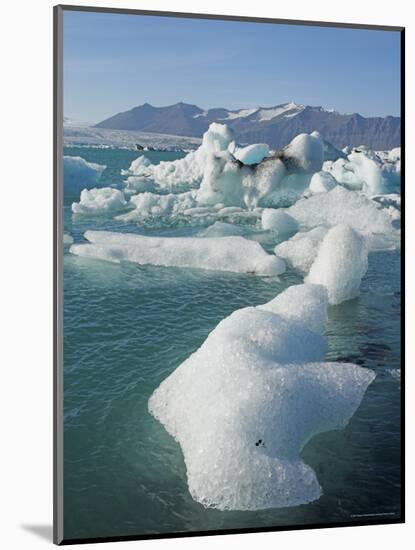 Icebergs in the Glacial Melt Water Lagoon, Jokulsarlon Breidamerkurjokull, South Area, Iceland-Neale Clarke-Mounted Photographic Print