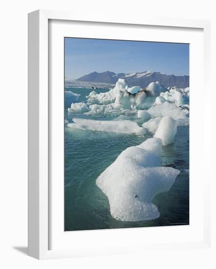 Icebergs in the Glacial Melt Water Lagoon, Jokulsarlon Breidamerkurjokull, South Area, Iceland-Neale Clarke-Framed Photographic Print