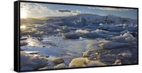 Icebergs in the Glacial River Lagoon Jškuls‡rlon (Lake), East Iceland, Iceland-Rainer Mirau-Framed Stretched Canvas