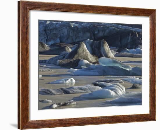 Icebergs in the Glacier Lagoon Sv’nafellsjškull, East Iceland, Iceland-Rainer Mirau-Framed Photographic Print