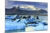 Icebergs in the Jokulsarlon glacial lake in Vatnajokull National Park in southeast Iceland, Polar R-Alex Robinson-Mounted Photographic Print