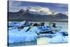 Icebergs in the Jokulsarlon glacial lake in Vatnajokull National Park in southeast Iceland, Polar R-Alex Robinson-Stretched Canvas