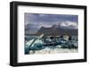 Icebergs in the Jokulsarlon glacial lake in Vatnajokull National Park in southeast Iceland, Polar R-Alex Robinson-Framed Photographic Print