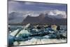 Icebergs in the Jokulsarlon glacial lake in Vatnajokull National Park in southeast Iceland, Polar R-Alex Robinson-Mounted Photographic Print