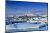 Icebergs in the Jokulsarlon glacial lake in Vatnajokull National Park in southeast Iceland, Polar R-Alex Robinson-Mounted Photographic Print