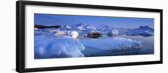 Icebergs in the Sea, Disko Bay, Greenland-null-Framed Photographic Print