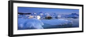 Icebergs in the Sea, Disko Bay, Greenland-null-Framed Photographic Print