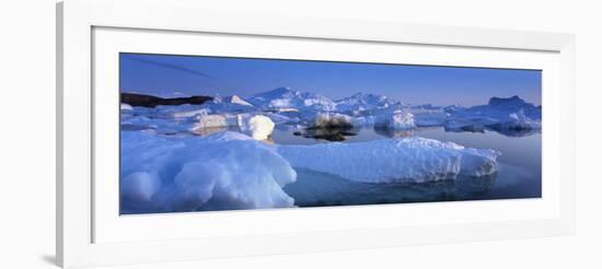 Icebergs in the Sea, Disko Bay, Greenland-null-Framed Photographic Print