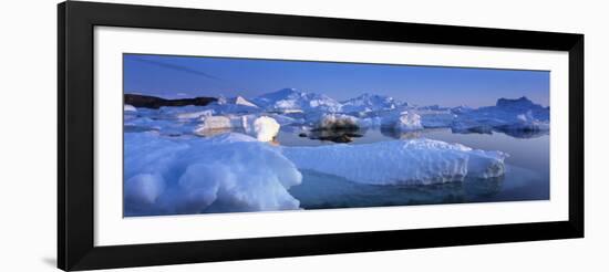 Icebergs in the Sea, Disko Bay, Greenland-null-Framed Photographic Print