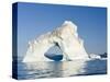 Icebergs in the Uummannaq fjord system, northwest Greenland, Denmark-Martin Zwick-Stretched Canvas