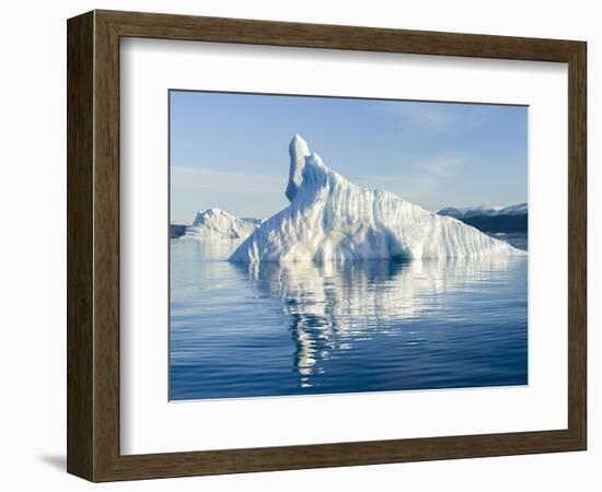 Icebergs in the Uummannaq fjord system, northwest Greenland, Denmark-Martin Zwick-Framed Photographic Print