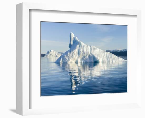 Icebergs in the Uummannaq fjord system, northwest Greenland, Denmark-Martin Zwick-Framed Photographic Print