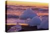 Icebergs in the Waves Next to Glacial River Lagoon Jškuls‡rlon (Lake), East Iceland, Iceland-Rainer Mirau-Stretched Canvas