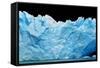 Icebergs Isolated on Black-canadastock-Framed Stretched Canvas