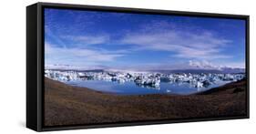 Icebergs, Jokulsarlon Glacial Lagoon, Iceland-null-Framed Stretched Canvas