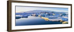 Icebergs, Jokulsarlon Glacier Lake, South Iceland-Peter Adams-Framed Photographic Print