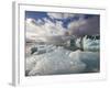 Icebergs Near Sveabreen Glacier in Nordfjorden-Paul Souders-Framed Photographic Print