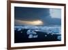Icebergs on Beach, Jokulsarlon, Iceland, Polar Regions-Ben Pipe-Framed Photographic Print
