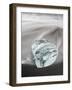 Icebergs on black volcanic beach, Iceland.-Martin Zwick-Framed Photographic Print