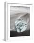 Icebergs on black volcanic beach, Iceland.-Martin Zwick-Framed Photographic Print