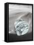 Icebergs on black volcanic beach, Iceland.-Martin Zwick-Framed Stretched Canvas